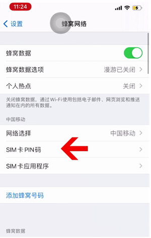 临沂苹果14维修网分享如何给iPhone14的SIM卡设置密码 