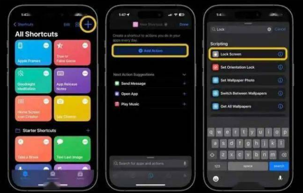 临沂苹果14锁屏维修店分享iPhone14升级iOS16.4后如何创建锁屏快捷方式 