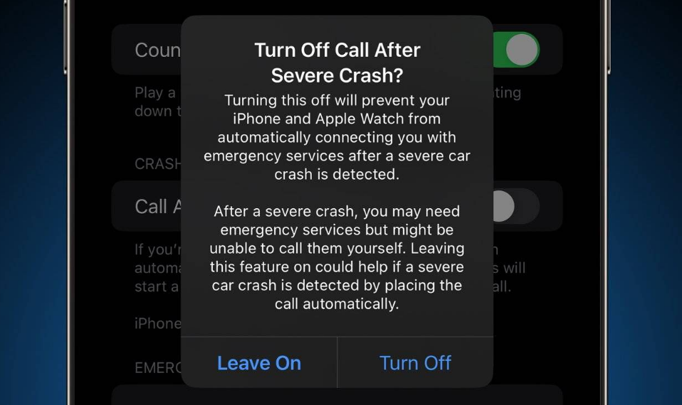 临沂苹果14维修分享 iPhone 14 和 Apple Watch 上关闭崩溃检测 